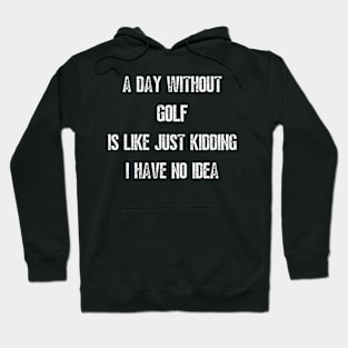 A Day Without Golf Is Like Just Kidding I have No Idea Hoodie